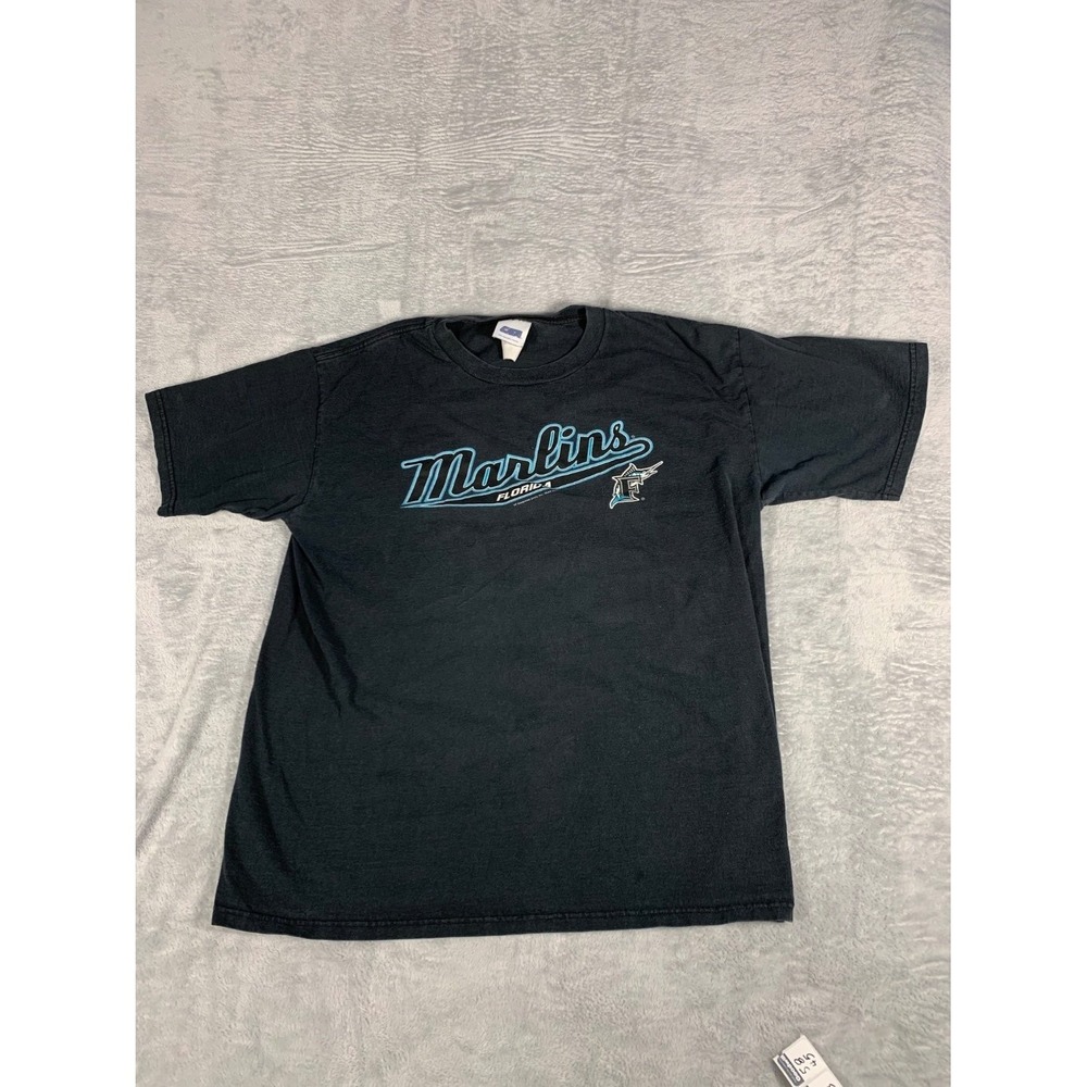 Csa Florida Marlins Mens L Black T-Shirt Short Sleeve